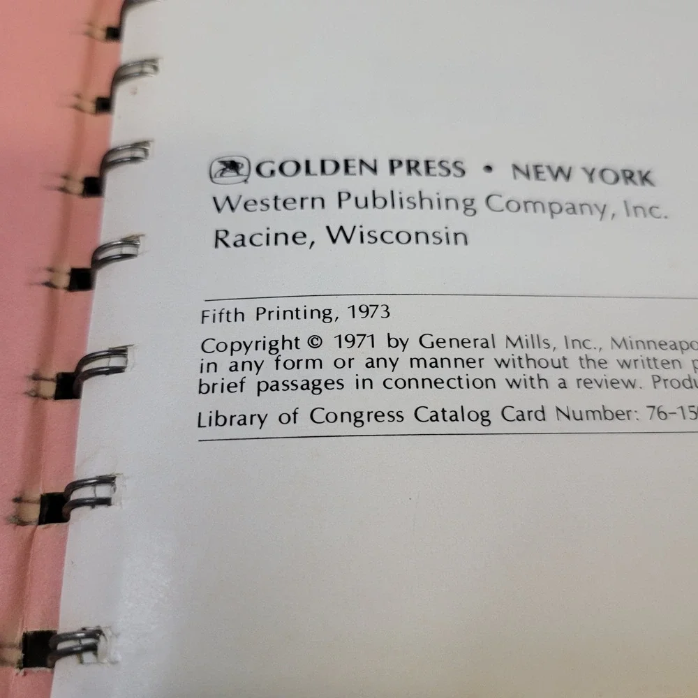Betty Crocker Good and Easy Cookbook 1971 1973 Spiral Bound Vintage Golden Press
